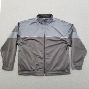 Perry Ellis Track Jacket Mens XL Gray‎ Full Zip Pockets America Activewear